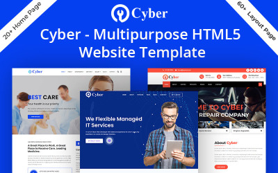 Cyber - HTML5-mall för flera webbplatser