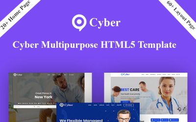 "Cyber - Multipurpose HTML5" modèle web adaptatif #93531