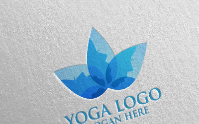Logo sjabloon voor yoga en Lotus 2