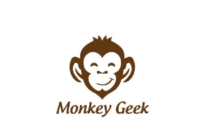 Plantilla de logotipo de Monkey Geek