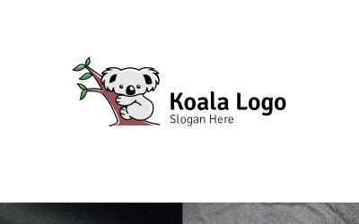 Шаблон логотипа коала