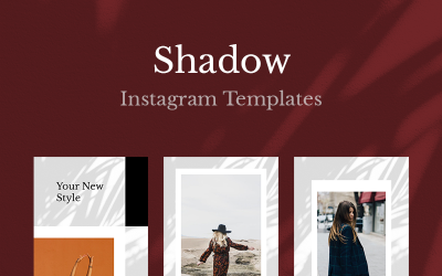 Schatten Instagram Vorlagen für Social Media