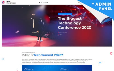 Tech Conference Landing Page Template