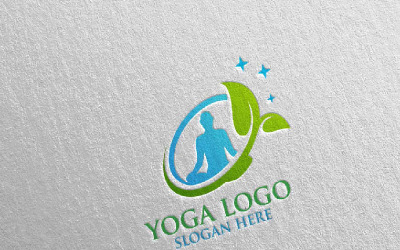Modello di logo di yoga 5