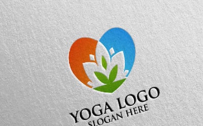 Yoga and Lotus 4 Logo Template