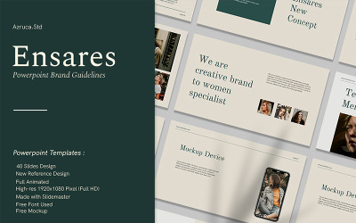 Ensares Brand Guidelines PowerPoint template