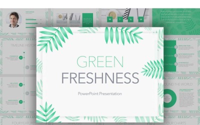 Groene versheid PowerPoint-sjabloon