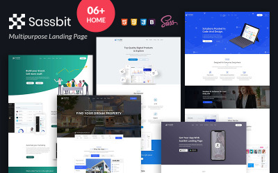 Reszponzív Sassbit Landing Page Template Nyítóoldal sablon 93863