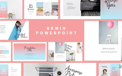 Armin Lookbook plantilla de PowerPoint