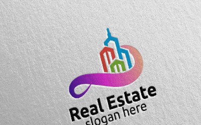 Real estate Infinity Design 39 Logo šablona