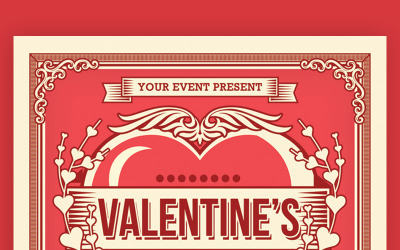 Valentine&#039;s Day Dinner Flyer - Corporate Identity Template