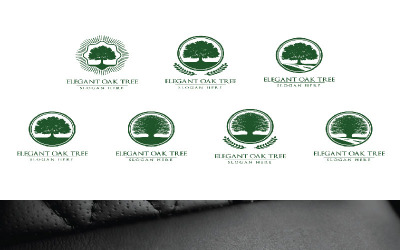 Yeşil Meşe Ağacı 2 Logo Şablonu