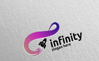 Plantilla de logotipo Infinity Rocket Design 42