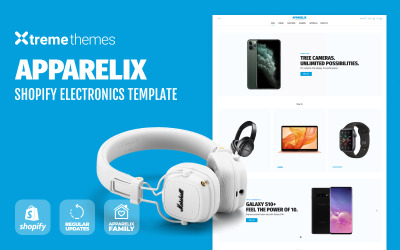 Responsivt Electronics Shop on Shopify - Apparelix Shopify-tema #94005