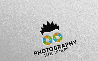 Шаблон логотипа Geek Camera Photography 20