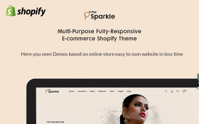 "Sparkle - The Jewelery Premium" - адаптивний Shopify шаблон №94053