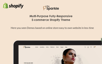 "Sparkle - The Jewelery Premium" thème Shopify adaptatif #94053