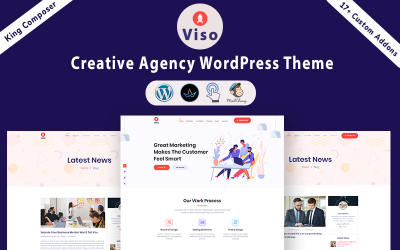 "VISO - Creative Agency WordPress Theme" Responsive WordPress thema №94095