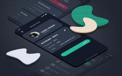 Account modello di schizzo scuro