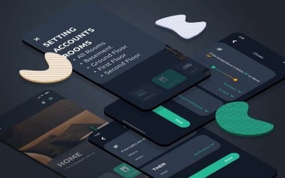 Modelo de esboço escuro de notificação