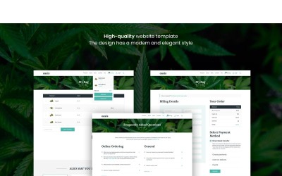 Oasis - Modèle de croquis de commerce électronique de marijuana