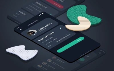 Шаблон темного эскиза аккаунта