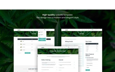 Sketch šablona "Oasis - Marijuana eCommerce" #94137