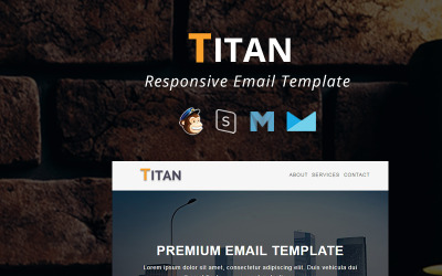 TITAN - Modelo de boletim informativo de email responsivo corporativo