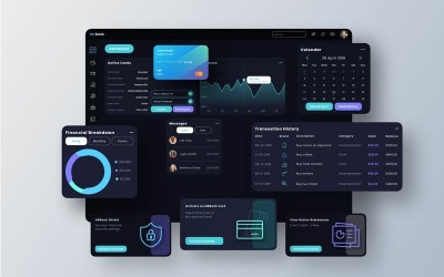 UB Bank Dashboard UI Sketch Şablonu