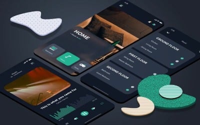 Zene sötét vázlat sablon