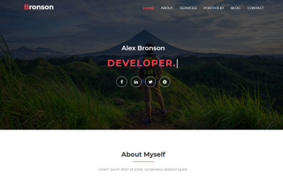Bronson-Personal Portfolio Nyítóoldal sablon 94211