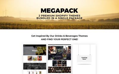 Paquete de temas de vino y bebidas Tema de Shopify