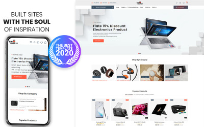 Responsywny szablon Shopify Bigmarket - The Electronics & Smartphones premium #94210