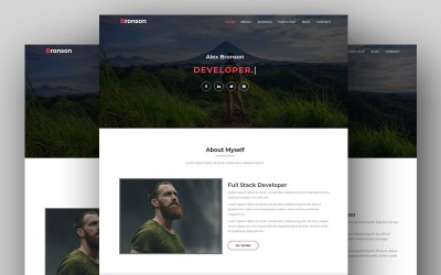 Šablona vstupní stránky Bronson-Personal Portfolio