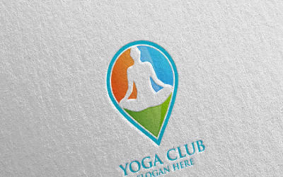 Modèle de logo Yoga Club 55
