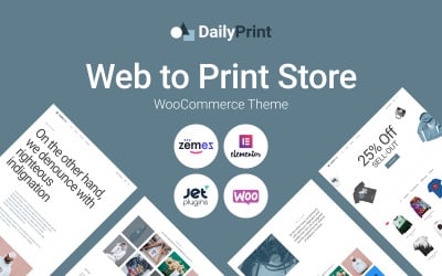 DailyPrint - багатофункціональний веб-сайт для друку теми WooCommerce