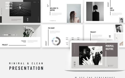 Ispirare il modello PowerPoint presentazione minimale pulito