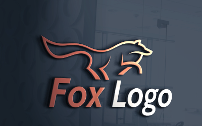 Plantilla editable del logotipo de Fox