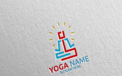 Modello di logo di yoga 54