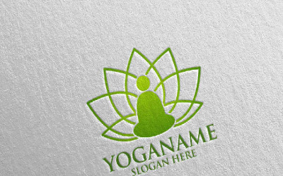 Modello di logo di Yoga e Lotus 51
