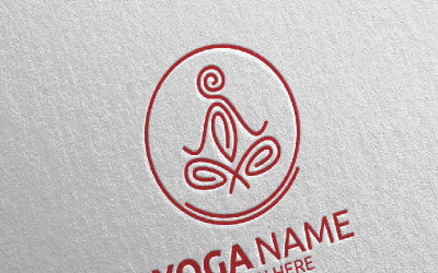 Modèle de logo Yoga 43