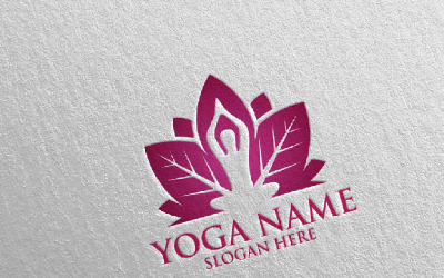 Yoga ve Lotus 46 Logo Şablonu