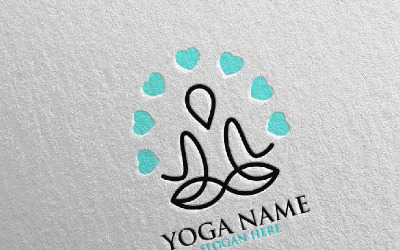 Yoga and Lotus 48 Logo Template