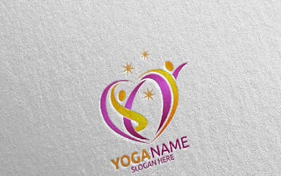 Yoga and Lotus 53 Logo Template