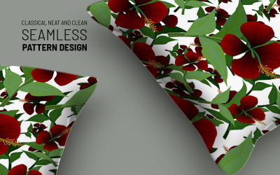 Abstract flowers with leaves and branches Pattern #94493
