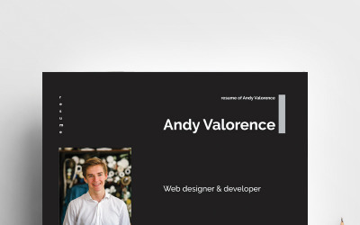 Andy - schone en kleurrijke CV-sjabloon voor woorden