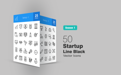 Набор иконок 50 Startup Line