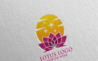 Yoga and Lotus 10 Logo Template