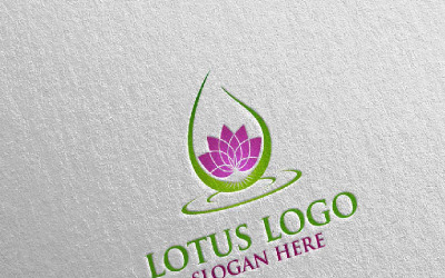 Yoga and Lotus 13 Logo Template