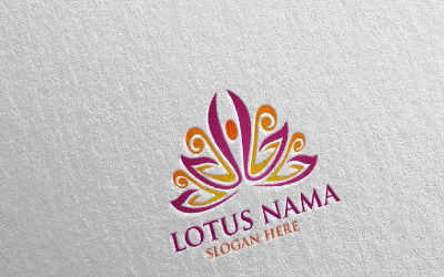 Yoga and Lotus 14 Logo Template